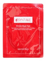 Secret Key SYN-AKE Wrinkle Mask Pack Маска тканевая для лица гелевая с пептидом змеиного яда