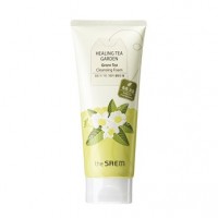 The Saem Healing Tea Garden Green Tea Cleansing Foam Пенка увлажняющая очищaющая с экстрактом зеленого чая